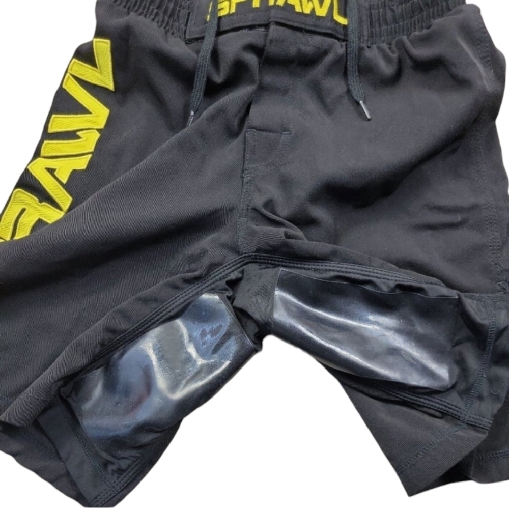 SPRAWL Shorts Men's 28 Black MMA Fighting Boxing Training Stretch Drawstring - Picture 3 of 7